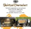 Rotisserie Kit w/Tumble Basket - Stainless Steel, Non-Electric - For Grills, Ovens, Smokers - Gas/Charcoal BBQ, 3