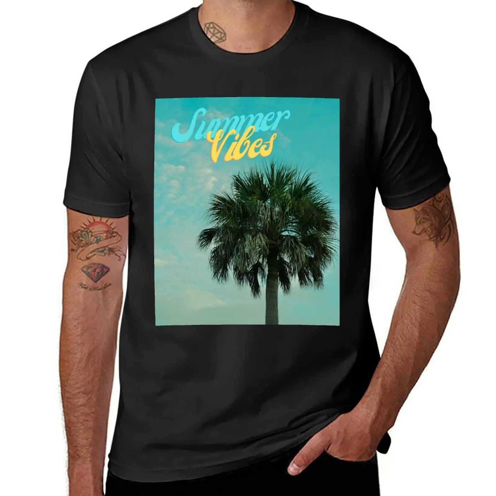 

Summer Vibes - Palm Tree T-shirt anime clothes animal prinfor boys mens tall t shirts
