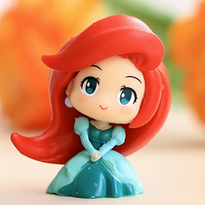 Kawaii Disney Princess Little Mermaid Ariel Action Figure Toys Cartoon Collection Model Ariel Action Figure Dolls Gift For Kids