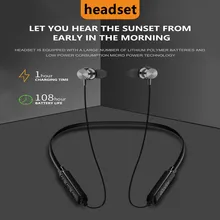 

5.0 Bluetooth Headset Wireless Run Sport Wired Neck Hanging Neck/Hanging Ear Long Standby Battery Life Noise Reduction Earphone
