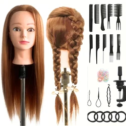Professional Synthetic Fiber Hairdressing Training Head with Styling Accessories (26pc - py head)