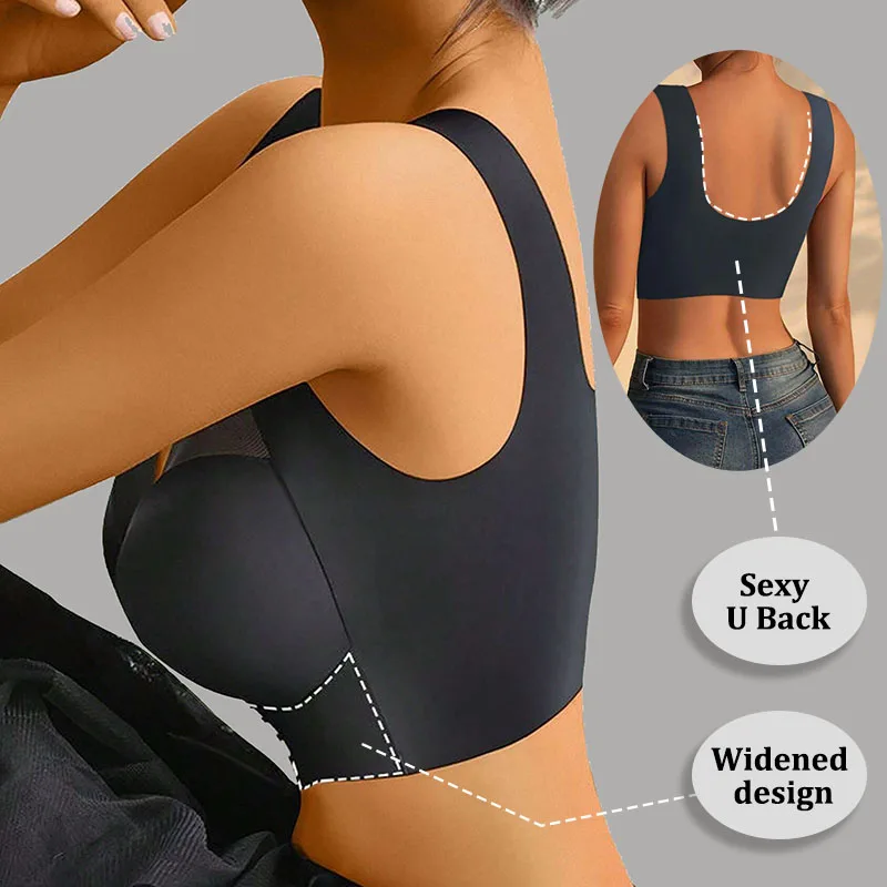 3Pcs/Set Sexy Lace Plus Size Sport Bra For Women Seamless Solid Color Push Up Underwear New Cozy Breathable Wire Free Brassiere 3