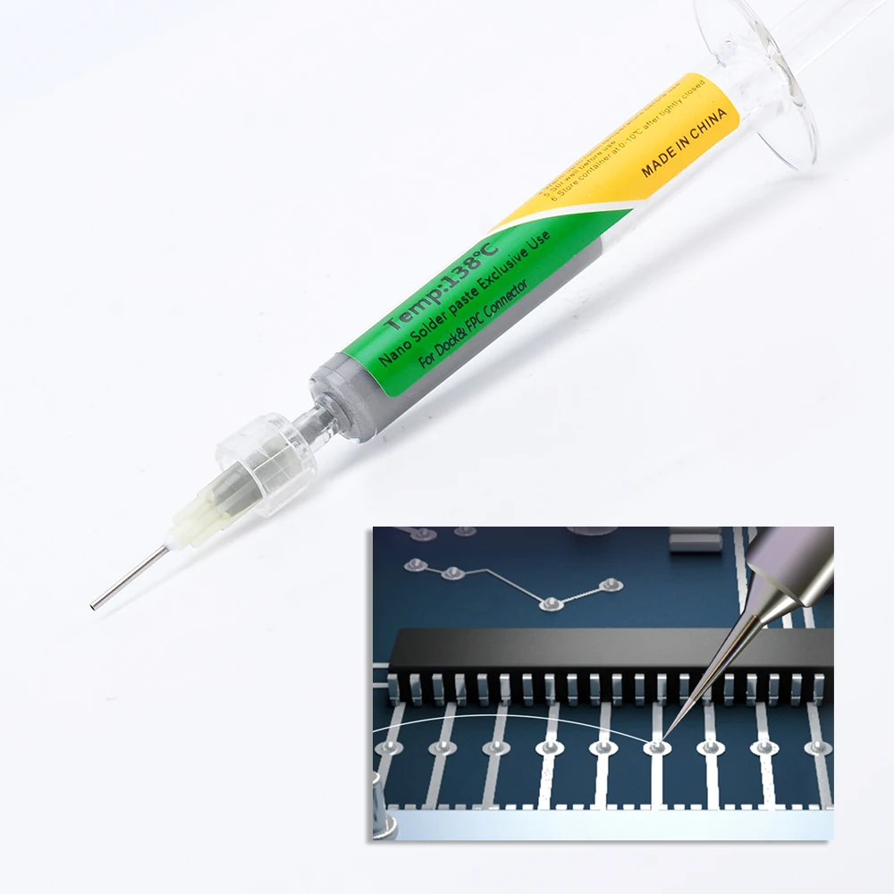 New Type Low Temperature Lead-free Syringe smd Solder Paste Flux For Soldering Led Sn42Bi58 Repair Welding paste tool