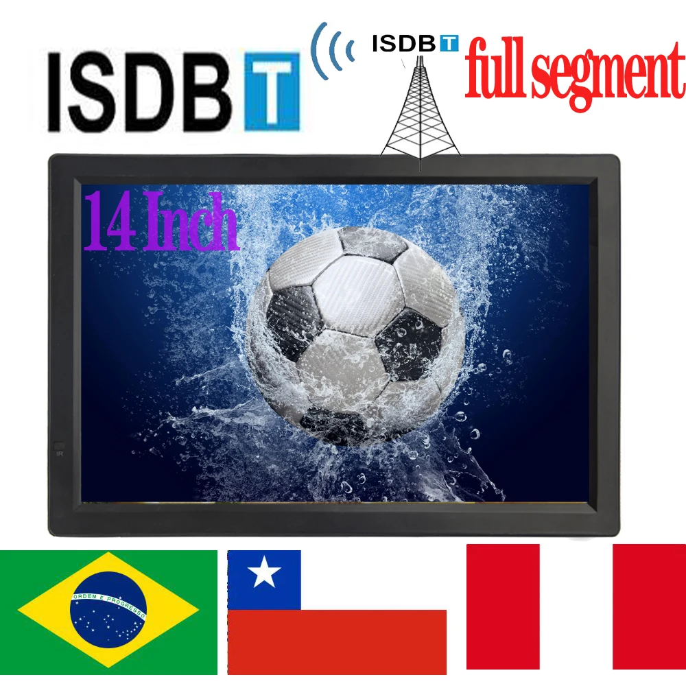 LEADSTAR D14 14 inch Portable Mini TV With ISDB-T Digital Tuner Full Segment H265/Hevc/Dolby AC3 Isdb South America Brazil Etc