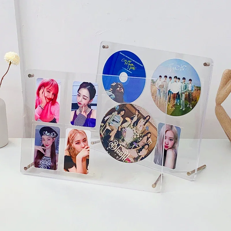 Акриловый держатель для фотокарт, фоторамка, выставочный стенд для Kpop Cd, Idol, Cd-карты, внутренняя рамка, фотоальбом, шарообразный искусственный носитель