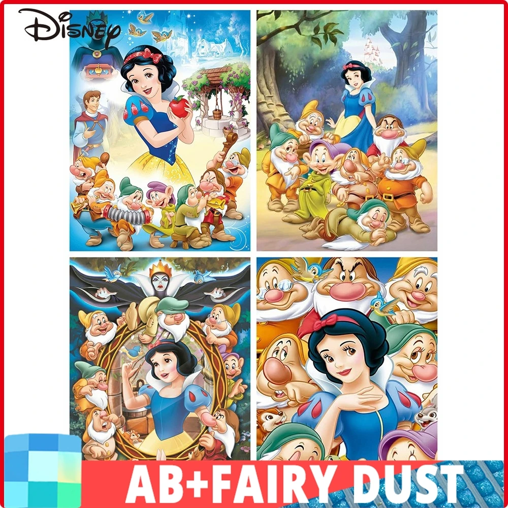 

Сказочная пыль AB Disney, новинка 2024, бриллиантовая живопись, Фотофон, белоснежная, белая, принцесса, вышивальные принадлежности, мультфильм