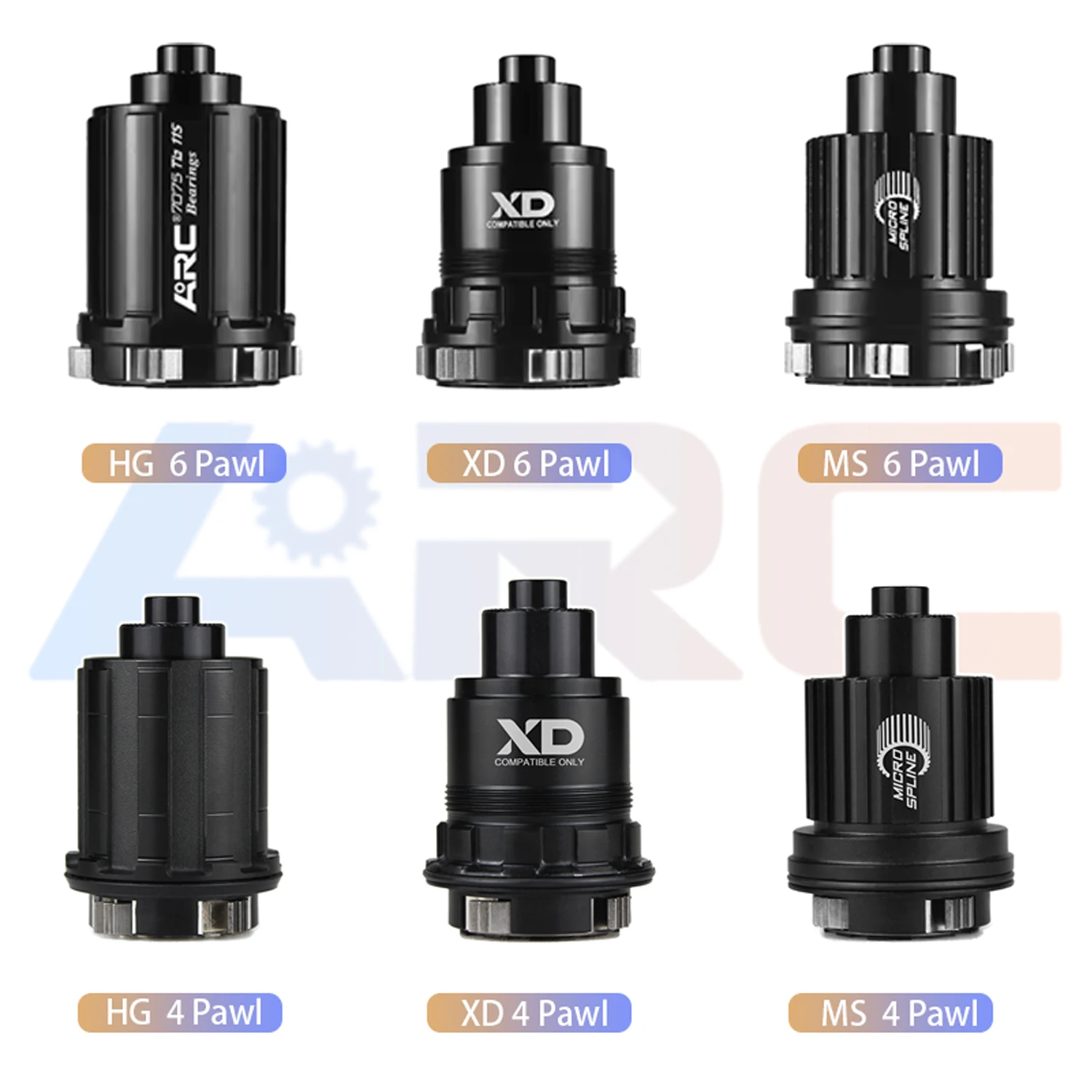 Mountain Bicycle Hubs MTB Bike FreeHub HG Micro Spline MS XD XDR 4-6 Pawls 3 Teeth Applicable To MT005/MT006/MT007/MT009/MT039/MT010PRO Free Hub Parts