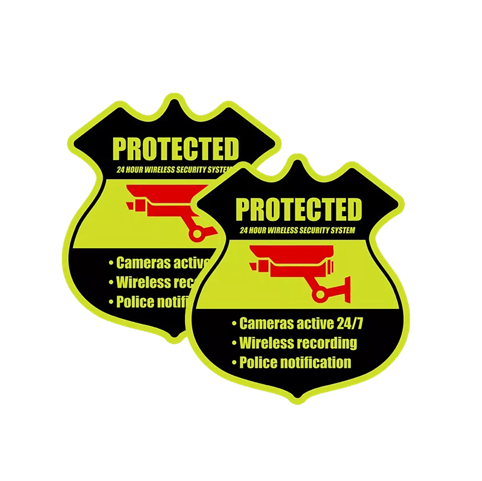 2 Paket Ev CCTV Güvenlik Etiketi Video Kamera Uyarı Gözetleme Dikkat Koruması5.25x6in