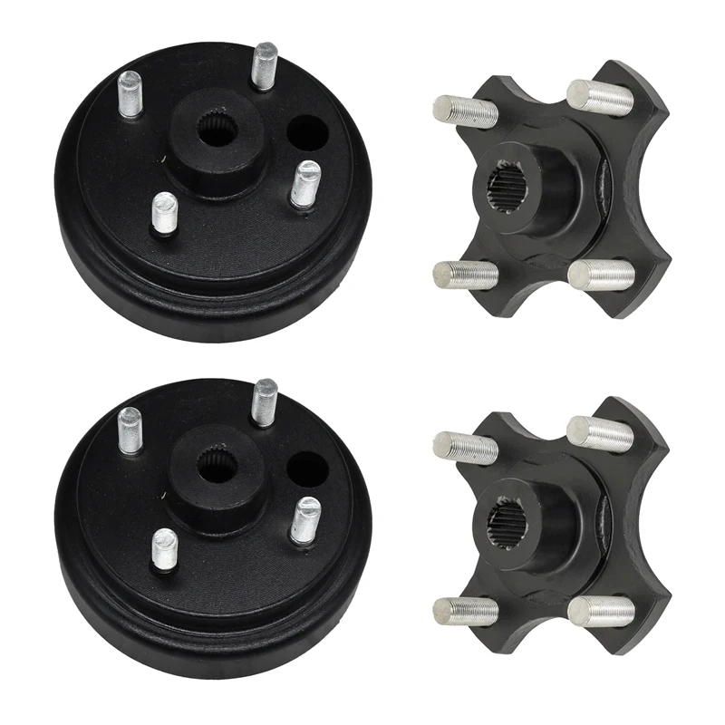 19186-G1 19186G1 2 Set Heavy Duty Split Brake Drum/Hub 615604 With Nuts Compatible With EZGO TXT 1982+ Gas and Electric 2008-Up