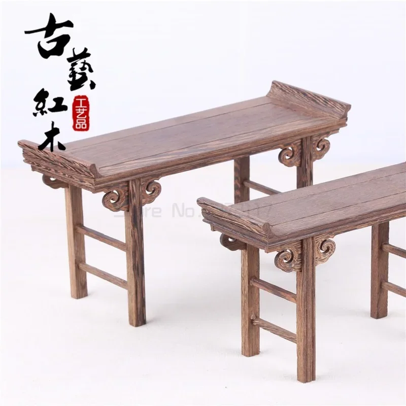 Affordable Redwood Low Tea Table Small Wooden Carving Decoration Base Versatile Vase Buddha Kistler Display Rack for Tea Coffee