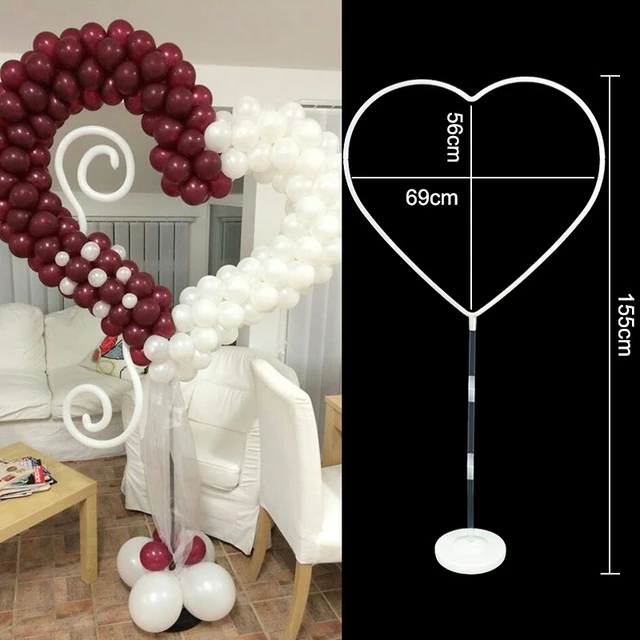 Supporto per palloncini da sposa a forma di cuore porta palloncini  bastoncini decorazioni per matrimoni accessori palloncino arco supporto  colonna 1 pezzo - AliExpress