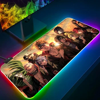 Tapis RGB Naruto – LED Gaming XXL avec Jiraiya, Sasuke & Uchiha Clan 13