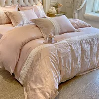 Ensemble de quatre pièces en coton léger et luxueux 60, housse de couette haut de gamme, drap de lit, matelas, literie 6