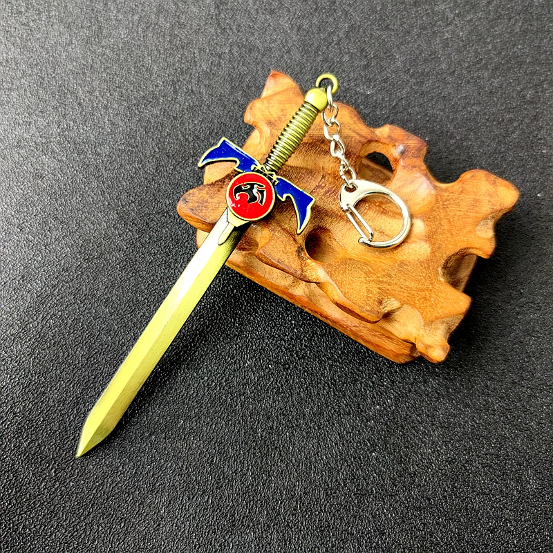 Thundercats 3D Panther Head Shield Sword Metal Keychain