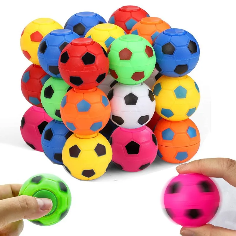 Football Finger Spin Toy School Kindergarten Soccer Party Favor Gift Guests Kids Birthday Party Gift Bag Filler Pinata 5PCS