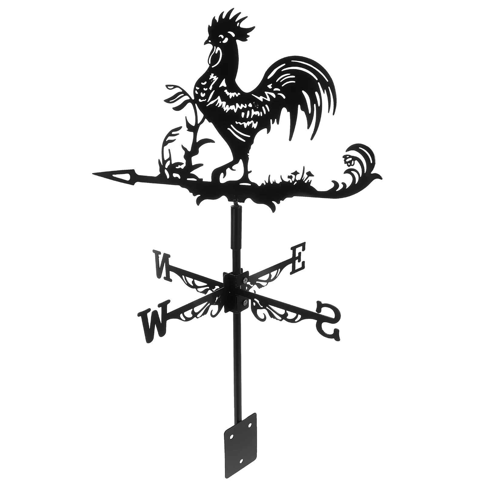 

Rooster Wind Vane Rooftop Weather Vane Retro Metal Wind Direction Indicator Farm Scene Garden Art Decor Roof Garden
