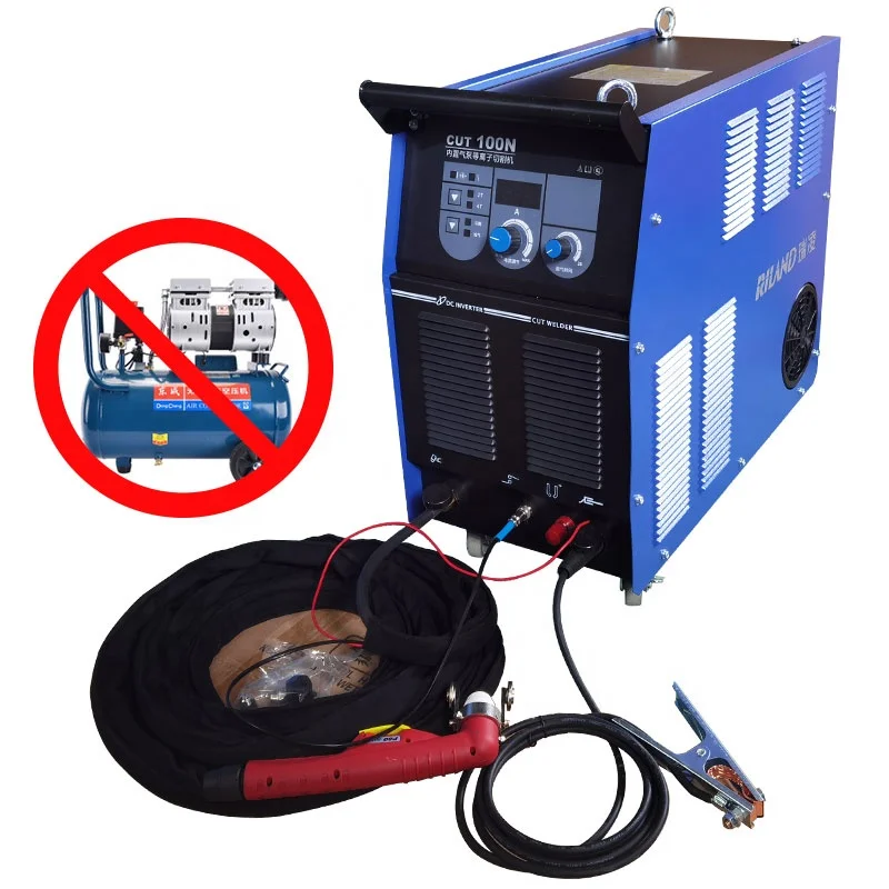 Riland CUT-100N built-in air pump CNC air plasma cutting power supply plasma cutting machine dfz100k hollow shaft magnetic powder brake 100n m for printing machine slitting machine