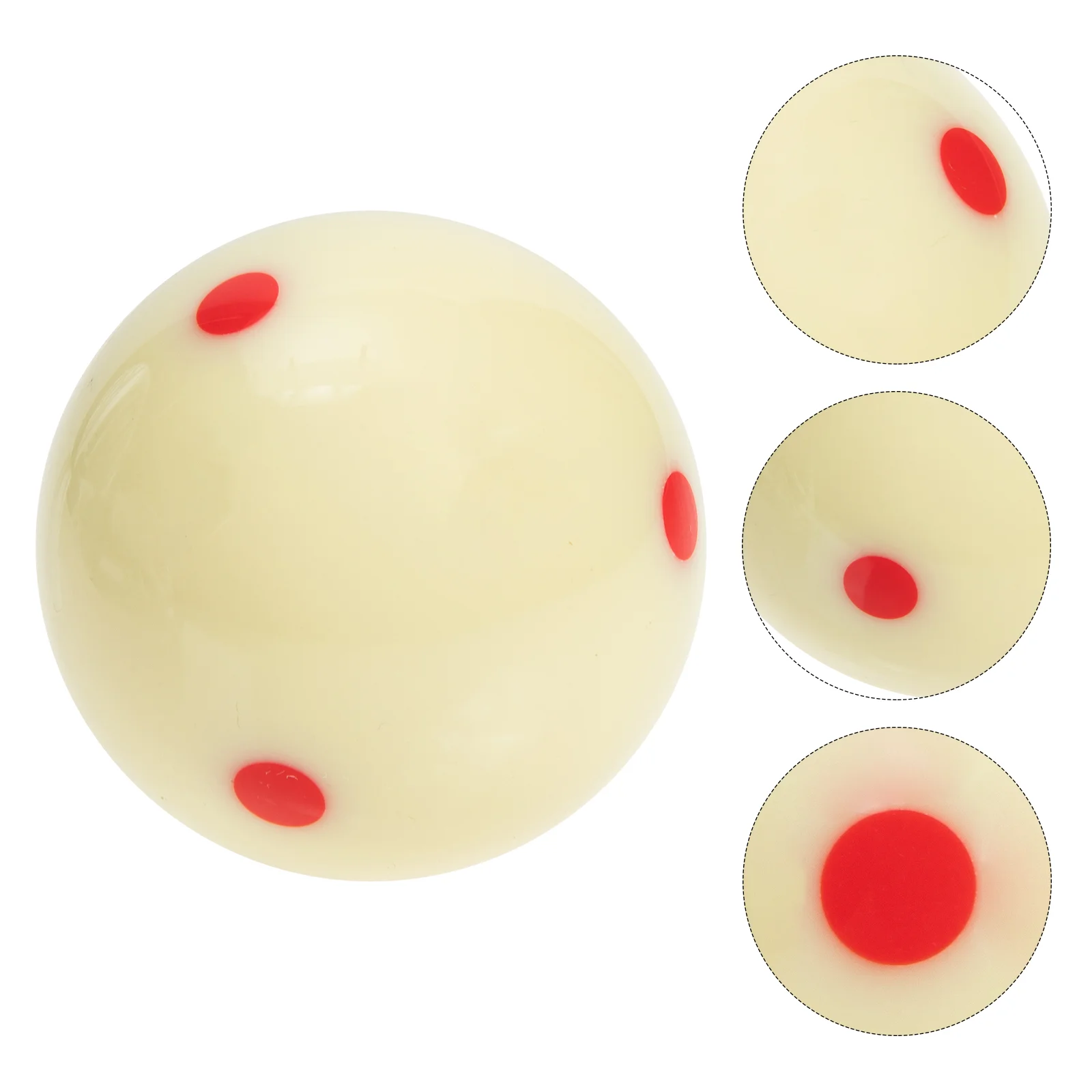 

Billiard White Ball Regulation Size Ordinary Six Dots Professional Cue Resin Practice Training Pool