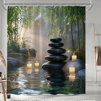 Zen Garden Serenity Shower Curtain 1
