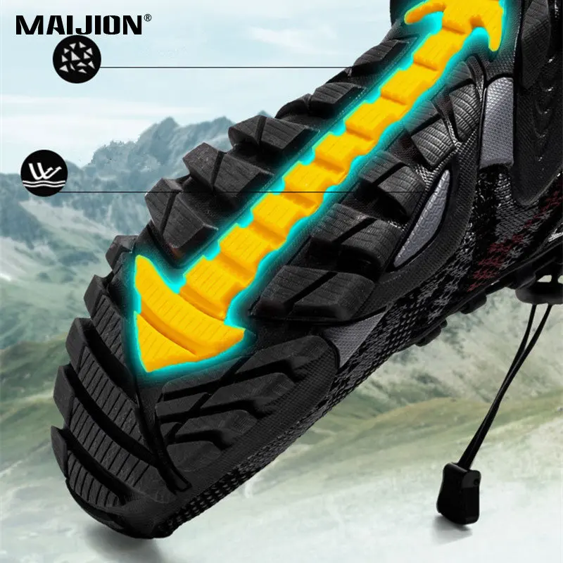 Men Quick-Dry Trekking Upstream Wading Shoes Non-slip Wear-resistant Aqua Shoes Water Outdoor Beach Water Sports Sneakers