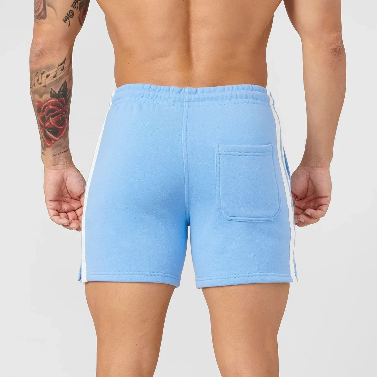 New Men's Shorts Jogger Gym Sports Fitness Cotton Striped Printed Casual Shorts Outdoor Running Basketball Shorts Training Pants 3