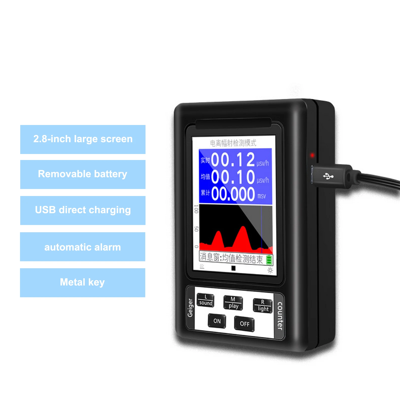 Br9b Geiger Counter Nuclear Radiation Detector Personal Dosimeter Xray Beta Gamma Tester