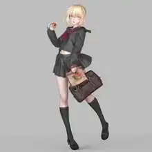 

Resin Figure Unpainted Model Kit Anime Garage Kit GK Handmade Wf2019 Summer FGO Uniform Saber Hamburg Anime Resin Figure Gk