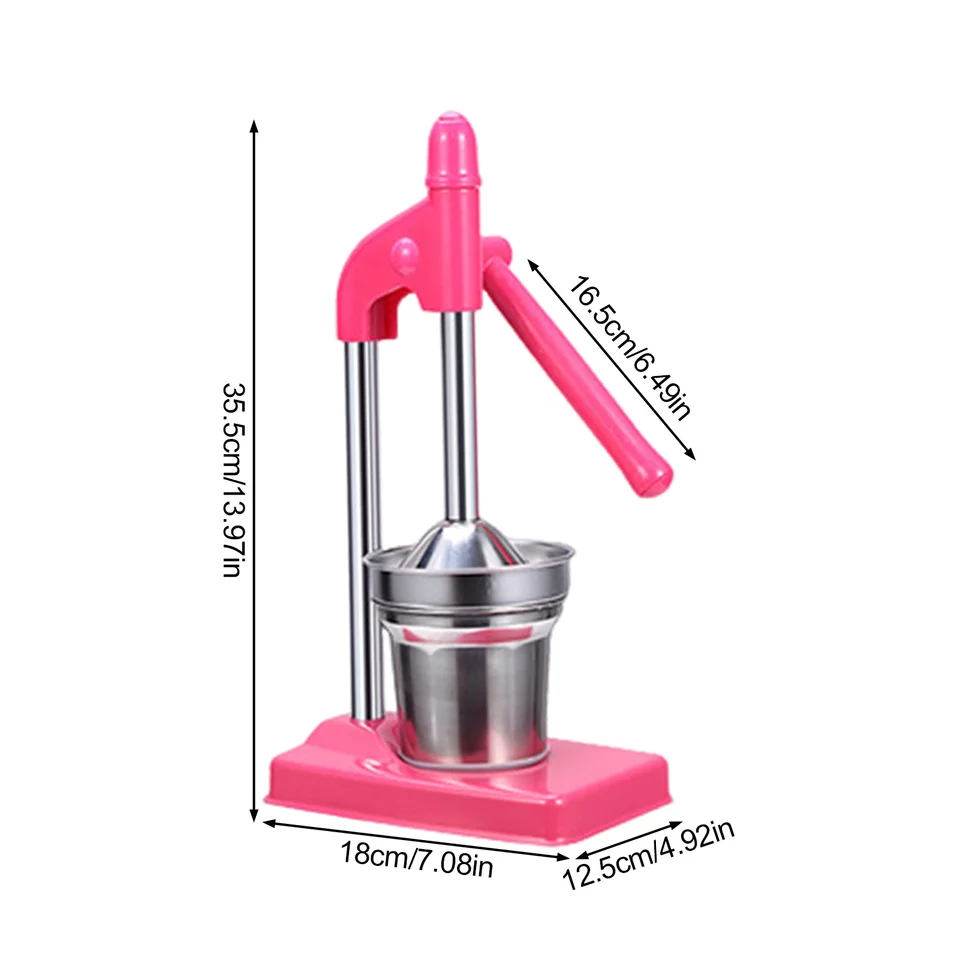 Presse-agrumes manuelle en acier inoxydable pour oranges, citrons et grenades. Extracteur de jus de fruits facile à nettoyer pour la cuisine._voghion.com