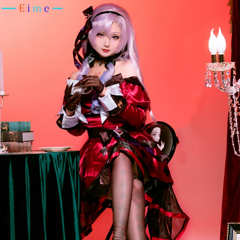 Nijisanji Vtuber Hyakumantenbara Salome Cosplay Costume Women Cute Red