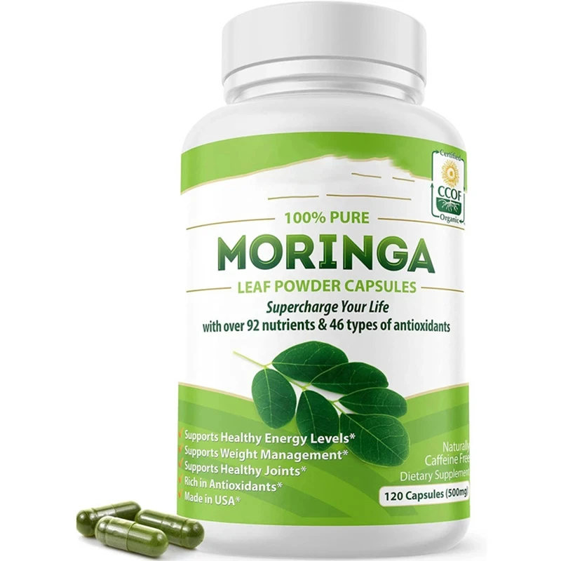 Best-selling moringa capsules support healthy energy levels weight management healthy joints antioxidants