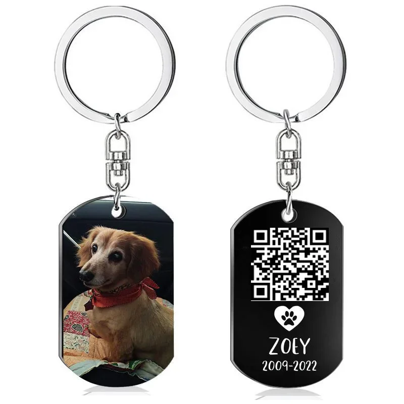 Exclusive-use QR Code Keychain Pet Tag Storage Various Information