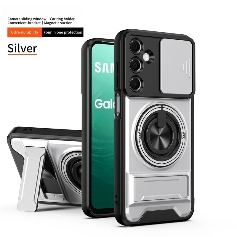 Enhanced Armor Case with Magnetic Stand Holder and Lens Protection Cover