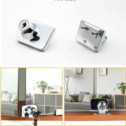 Zinc Alloy Showcase and Cabinet Glass Door Lock System (Double Open)