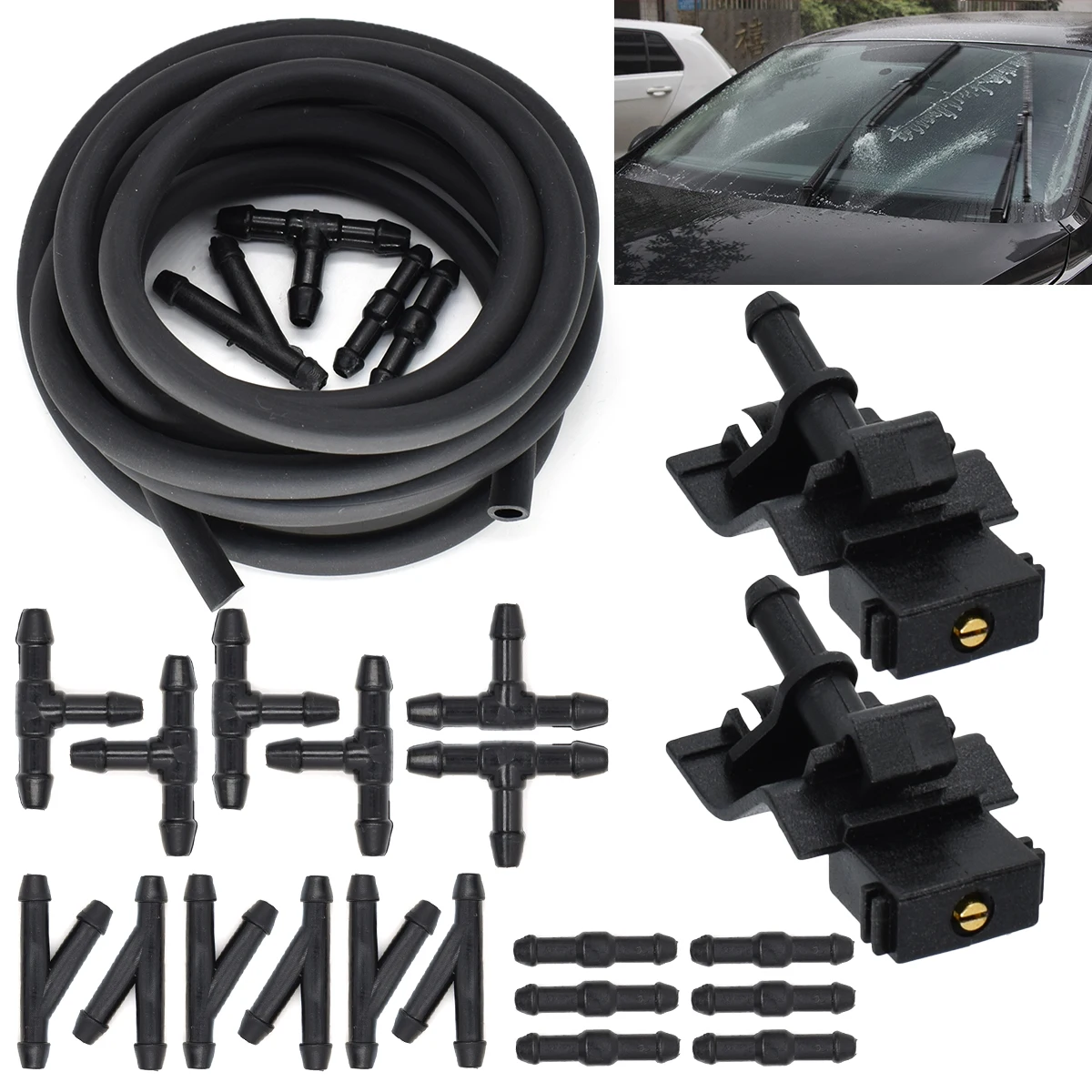 Фото 2 шт., Форсунка для омывателя лобового стекла Toyota Corolla Altis Camry Auris Highlander Matrix 4runner Avensis Lexus №1