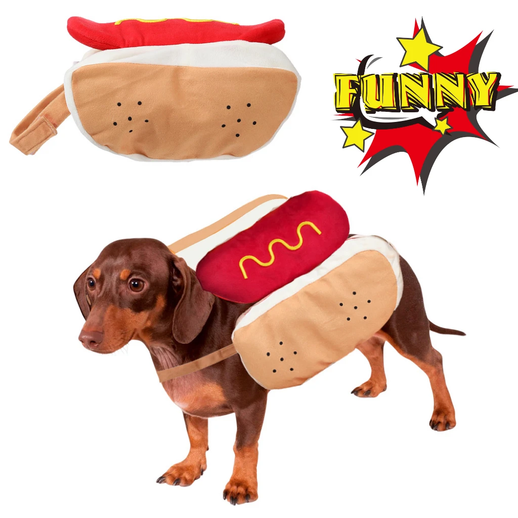 Cute Hot Dog Pet Costume 1