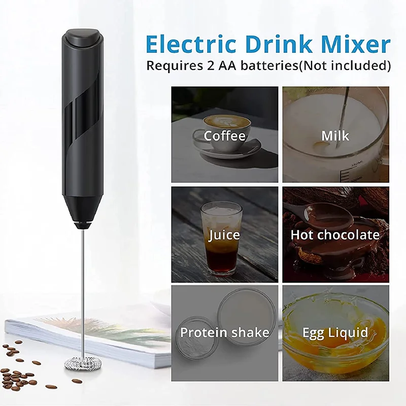 BETⓑMousseur à Lait Machine à Mousse de Lait de Café Électrique USB Mixeur  Mini Batteur à Oeufs à Main