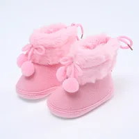 Newborn Toddler Warm Boots Winter First Walkers baby Girls Boys Shoes Soft Sole Fur Snow Booties Kids Snow Boots for 0-18M Bebe 2