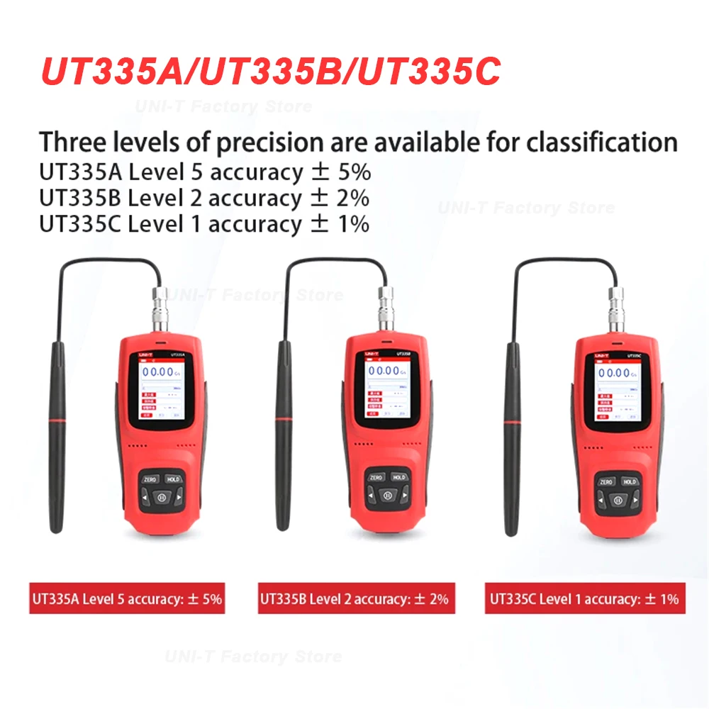 Digital Tesla Meter UNI-T UT335 Gauss Meter Magnetic Detection 0~3000mT/kGs Surface Magnetic Strength Gaussian Meter with Data Storage Calibration