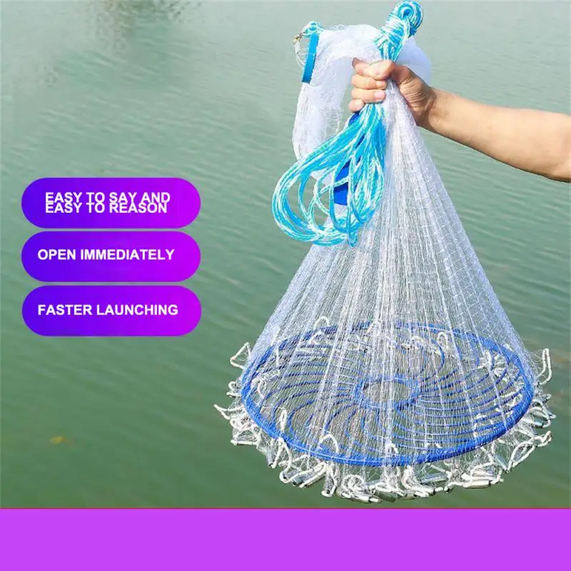 Strengthened One Piece Folding Fishing Durable Folding Hand-throwing Net  Fishing Tackle Accessory Hand-throwing Net - AliExpress