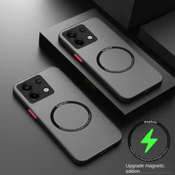 Matte Magnetic Protective Hard Case for Xiaomi Redmi Note 13 Series (Black)