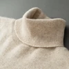 2024 Spring Autumn New 100% Cashmere Sweater Men's High Turnover Collar Knitted Pullover Fashion Slim Fit Knitted Bottom Shirt 5