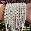 A++ Natural White Trochus Shell Rice Beads 5*8mm Horseshoe Shell Loose Beads for Jewelry Making Bracelet Necklace 2