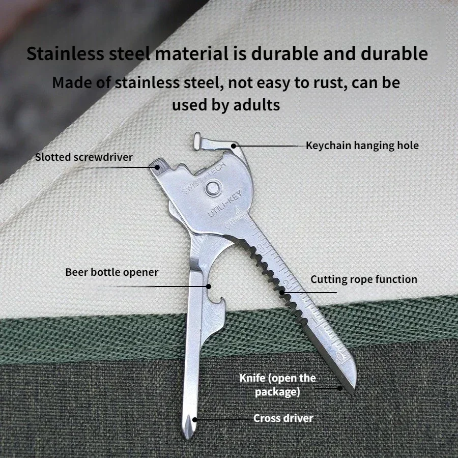 Enhanced Multi-Function Folding Tool Keychain
