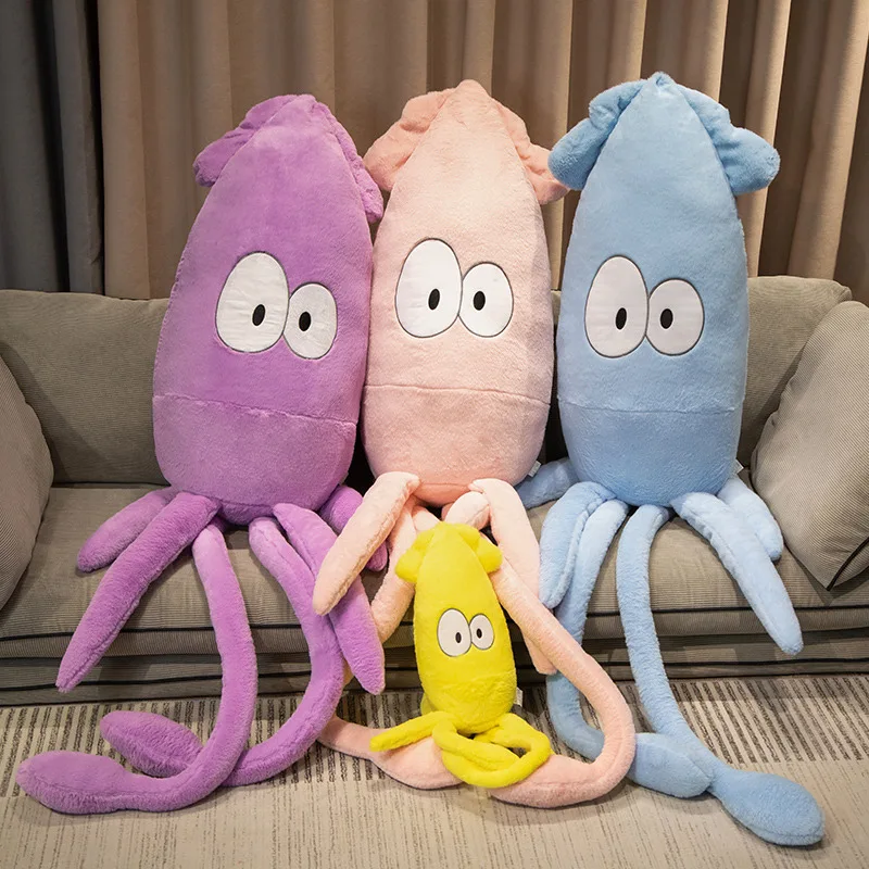 New Simulation Octopus Doll 80-185cm Large Lifelike Cute Squid Plush Toy Stuffed Sea Animal Cuttlefish Pillow Infant Accessories