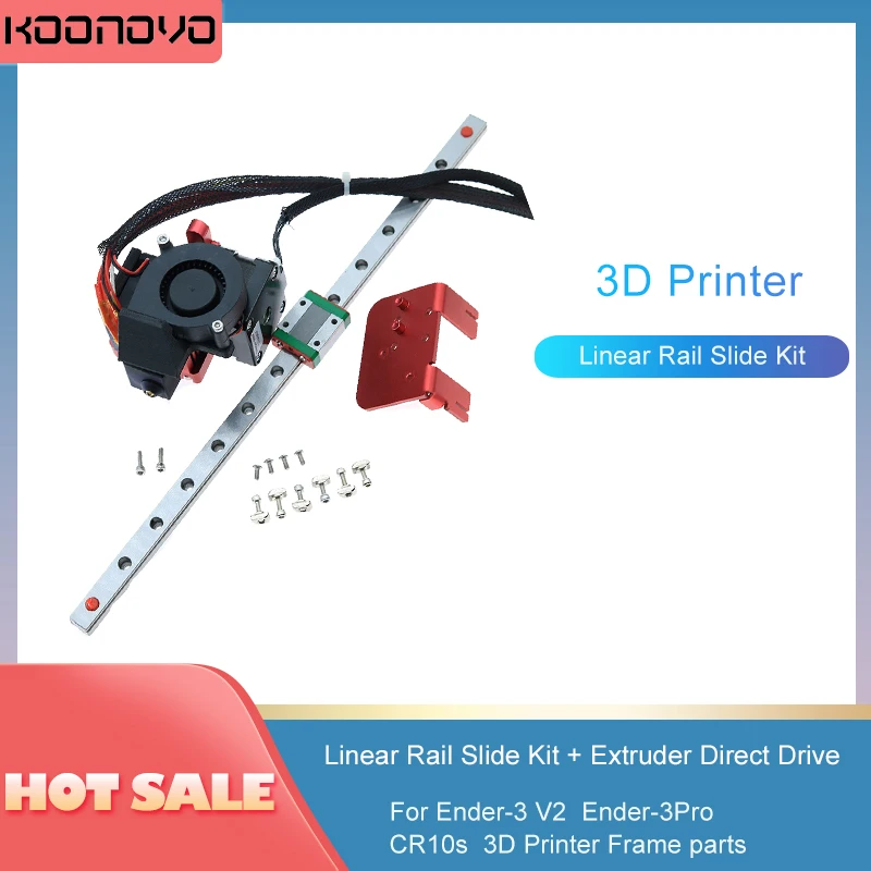 Linear Rail Slide Kit + Extruder Direct Drive Feeder Replacement Kit For Ender-3 V2  Ender-3Pro CR10s  3D Printer Frame parts