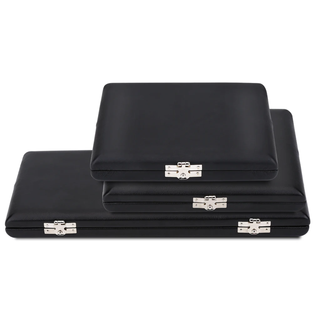Elegant Wooden Oboe Reed Storage Box with PU Leather Cover - Holds Up to 12 Reeds