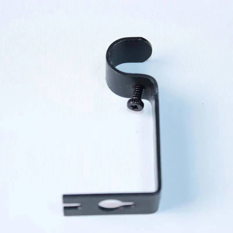 A Pack of 2 PCS Curtain Rod Bracket-Gold & Black Roman Rod Bracket-Curtain Accessories, Single Support
