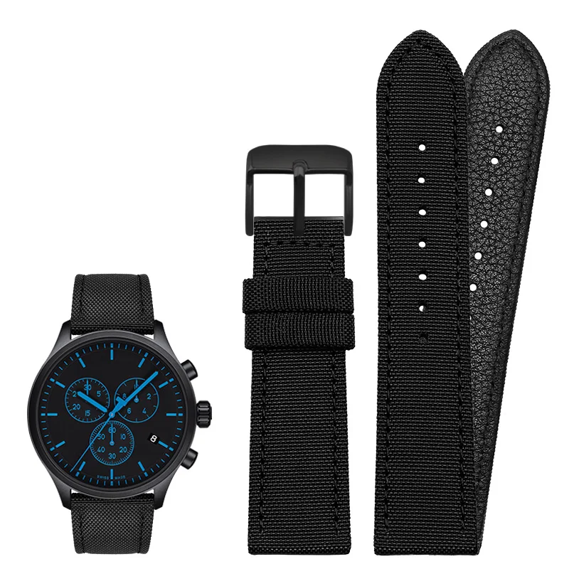 Universal Nylon Canvas Watch Band Bracelet, Men's & Women's Sports Accessory in Multiple Sizes (18mm-24mm)