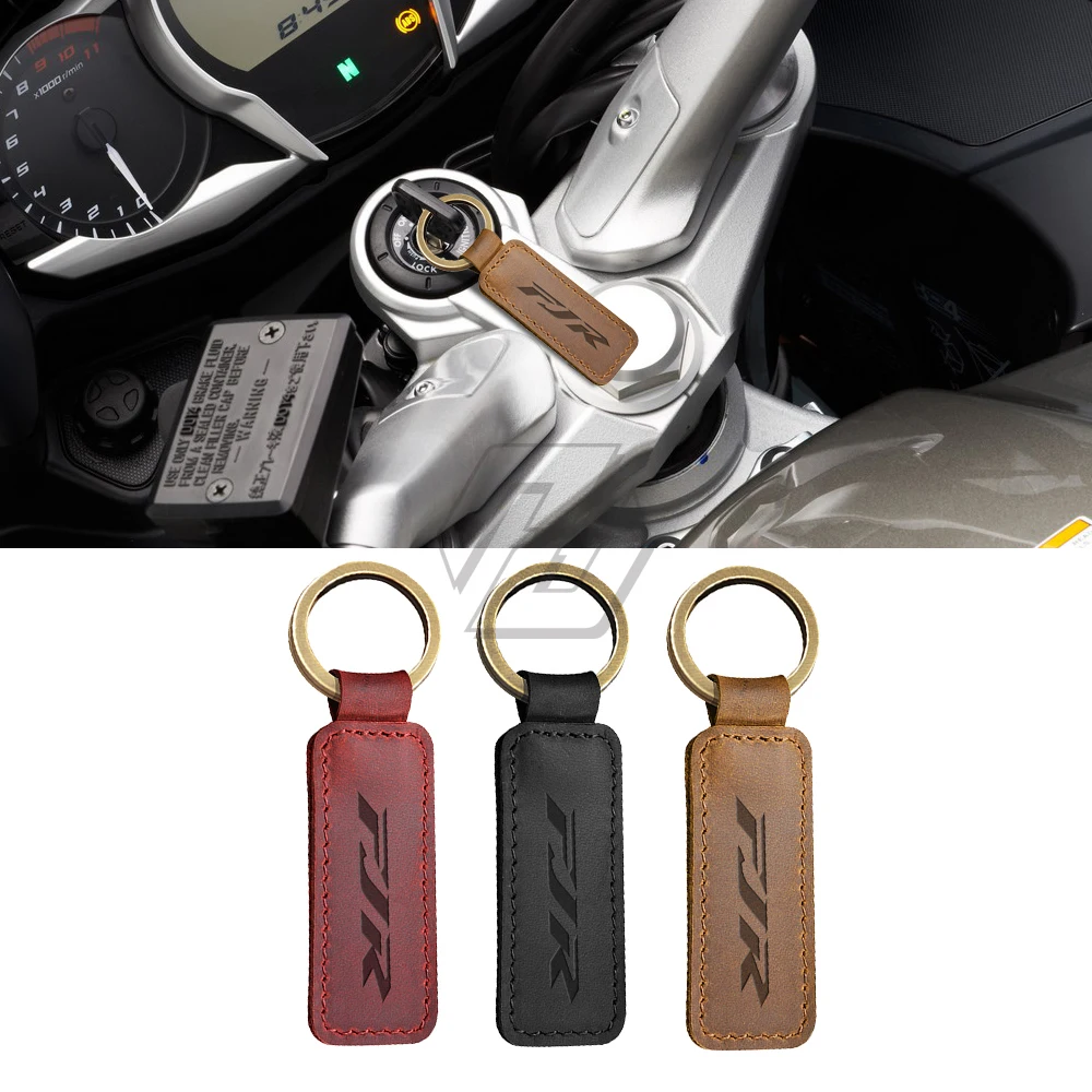 

Cowhide Keychain Motorcycle Key Ring Key Holder Decoration For Yamaha FJR1300 FJR1300A FJR1300ES FJR1300P