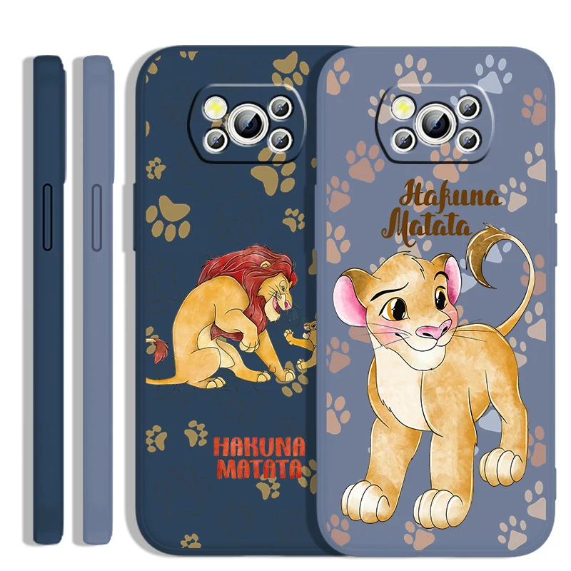 The Lion King Disney Liquid Rope Per Xiaomi Mi Poco X6 X5 X4 X3 M6 M5 M5S M4 M3 F5 F4 F3 C65 Pro 5G Cover Phone Case